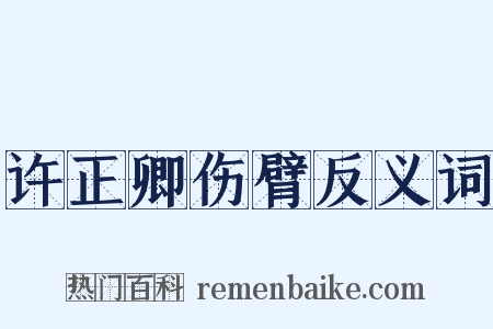 许正卿伤臂反义词是什么意思的图片